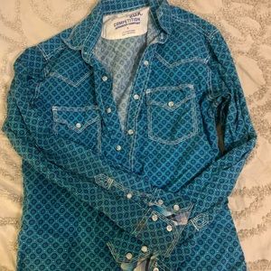Mens Wrangler Button Down Shirt